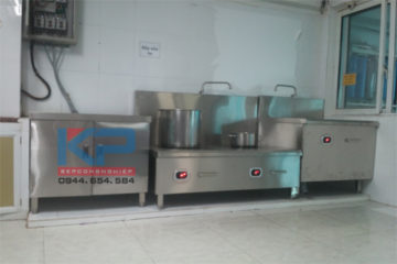 Lắp đặt bếp công nghiệp điện từ cho công ty tại Hà Nội